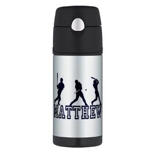 Baseball Matthew Personalized Thermos® Bottle (12oz) by mblemz