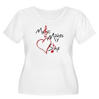 Singing Heart Womens Plus Size Scoop Neck T Shirt
