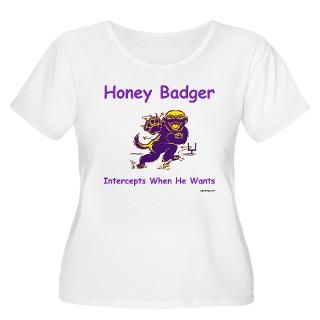 Honey Badger Intercepts Plus Size T Shirt by ejedesigns