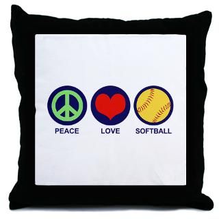 Softball Pillows Softball Throw & Suede Pillows  Personalized