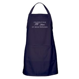 celebrating 70 years of being awesome apron dark