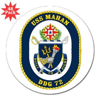 USS Mahan DDG 72 Round Sticker for $30.00