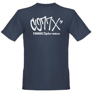 CO77X FRANCOphrenia Tag Organic Mens T Shirt (dar
