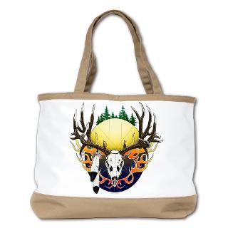 deer skull with eagle feather beach bag $ 76 99