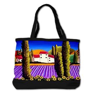 lavender tuscan landscape art shoulder bag $ 76 99