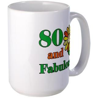 80 Gifts  80 Drinkware  Fabulous 80th Birthday Mug