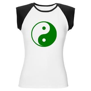 green yin yang women s cap sleeve t shirt $ 18 77