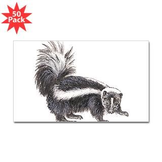 striped skunk sticker rectangle 50 pk $ 83 99