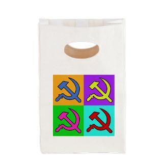 warhol style cccp canvas lunch tote $ 14 85
