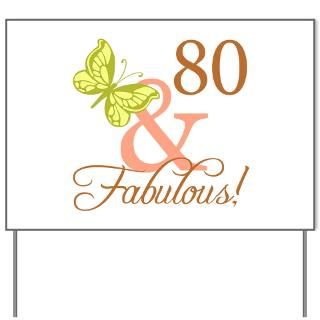 80 Gifts  80 Yard Signs  80 & Fabulous (Autumn) Yard Sign