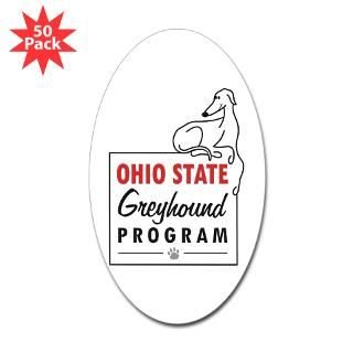 ohio state greyhound program sticker oval 50 pk $ 83 99