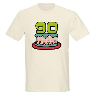 shirts  90 Year Old Birthday Cake Light T Shirt