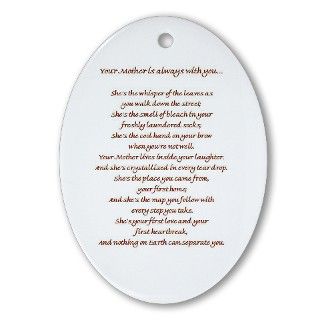 Always Gifts  Always Home Decor  A Mothers Touch Oval Ornament