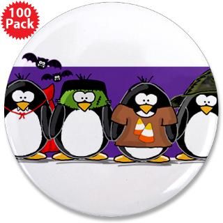 Halloween Penguins 3.5 Button (100 pack)