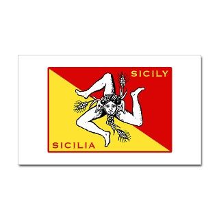 Flag of Sicily Rectangle Sticker by totaletees