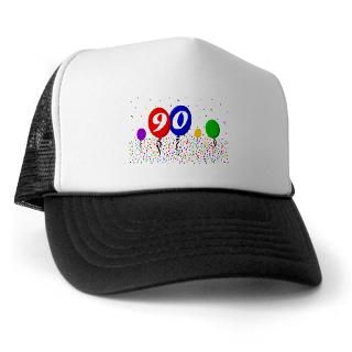 90 Gifts  90 Hats & Caps  90th Birthday Trucker Hat