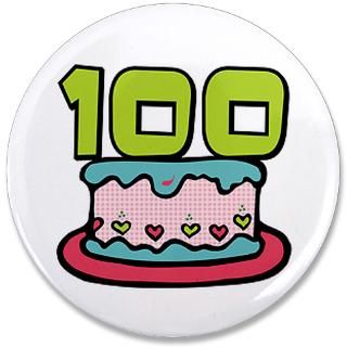 100 Gifts  100 Buttons  100th Birthday Cake 3.5 Button