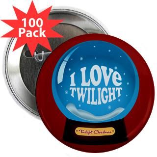 Gifts  Blue Buttons  Twilight Snow Globe 2.25 Button (100 pack