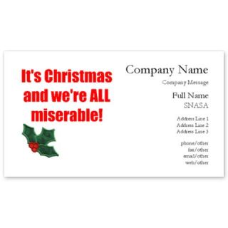 Miserable Christmas Business Cards by SuburbanGypsyTwist  511247901