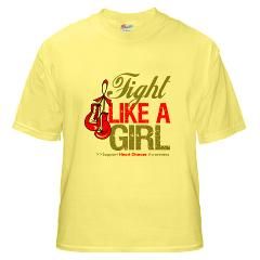 Fight Like a Girl Heart Disease T Shirt by hopeanddreams