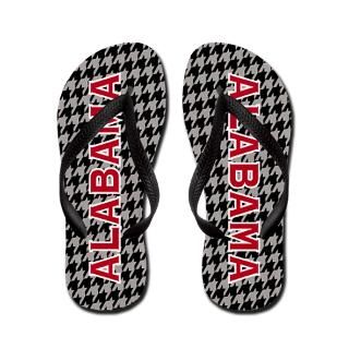 Black & Gray Alabama Houndstooth Flip Flops by thesullivanshop