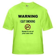 Quit Smoking T Shirt by lingo_tshirts