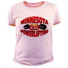 MINNESOTA Powerlifting Jr. Ringer T Shirt