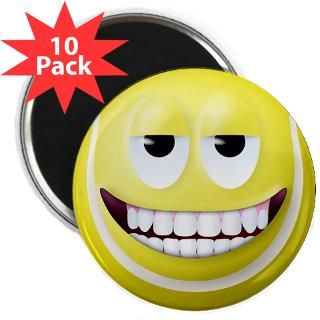 Tennis Ball 2 Smiley Face 2.25 Magnet (10 pack)
