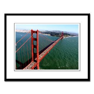 framed aerial golden gate bridge with baker beach $ 114 98