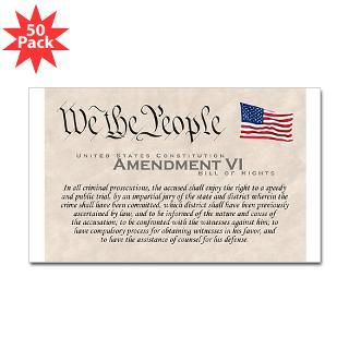 amendment vi rectangle sticker 50 pk $ 113 99