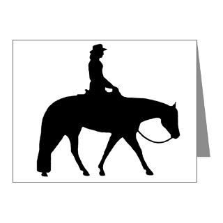 Western silhouette female Note Cards (Pk of 10)