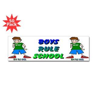 boys rule school bumper sticker 50 pk $ 135 99