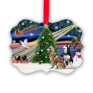 Siberian Husky Christmas Christmas Ornaments  Unique Designs