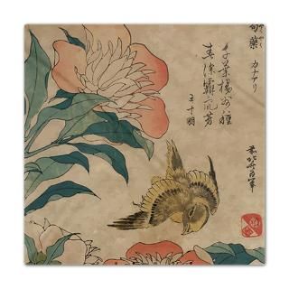 Asia Gifts  Asia Bedroom  Hokusai Peony and Canary Queen Duvet
