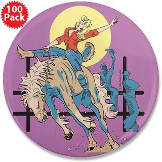 sexy cowgirl riding bronco horse 3 5 button 100 $ 141 99