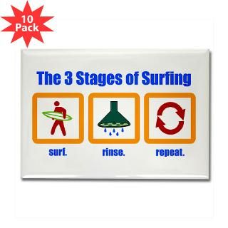 Surf. Rinse. Repeat. Rectangle Magnet (10 pk)