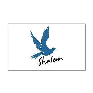 Shalom   Dove Rectangle Sticker 10 pk)