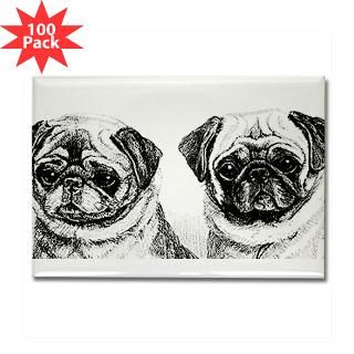 pugs jpg rectangle magnet 100 pack $ 148 99