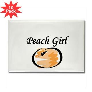 For cute Peach Girl Rectangle Magnet (100 pack)