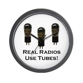 Real Radios Use Tubes Wall Clock for $18.00