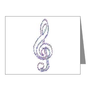 Treble Clef Thank You Note Cards