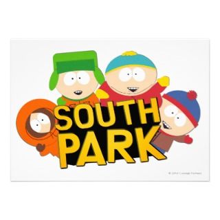 South Park Boys   Round Custom Announcements