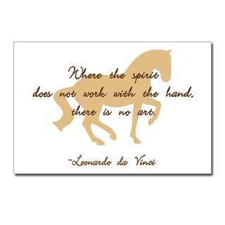 da Vinci spirit sayings   horse Postcards (Package for $9.50