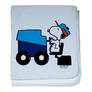Snoopy Smooths the Ice baby blanket