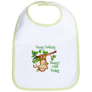 Birthday Gifts  Birthday Baby Bibs  Mommys little monkey