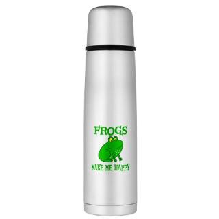 Amphibian Gifts  Amphibian Drinkware  Frogs Large Thermos