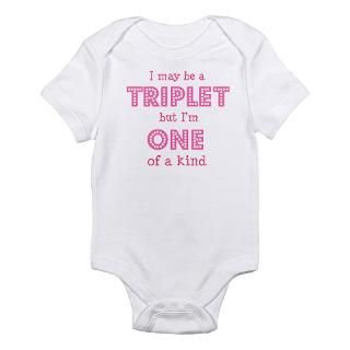 Triplets One of A Kind Infant Creeper Body Suit by ivfbaby