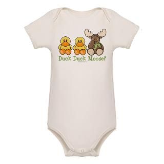 Funny Duck Duck Moose Infant Onesie Body Suit by chrissyhstudios