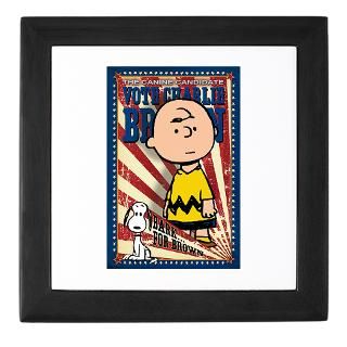 Vote Charlie Brown Keepsake Box