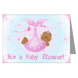Greeting Cards  African American Baby Girl Invitations (Pk of 20